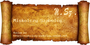 Miskolczy Szabolcs névjegykártya