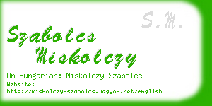 szabolcs miskolczy business card